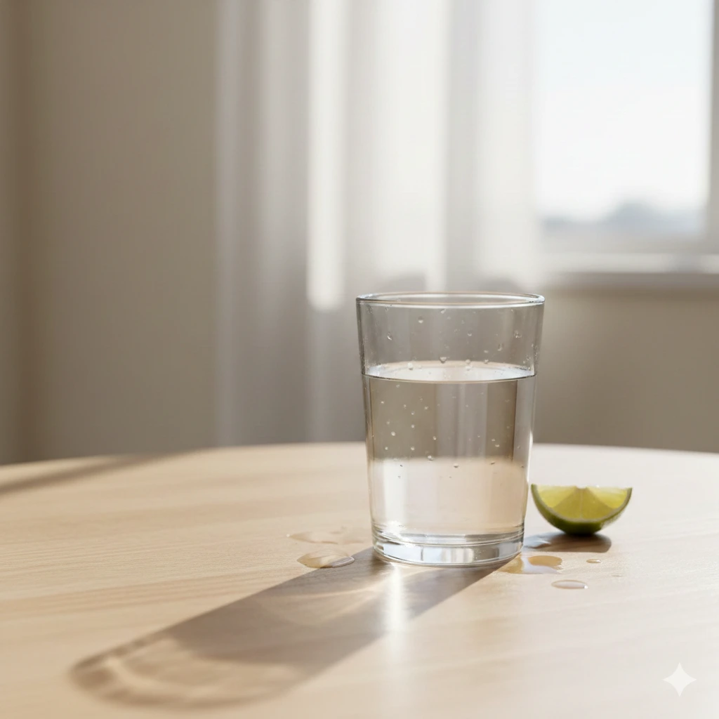 Glas Wasser im Alltag – wie viel Wasser man täglich trinken sollte